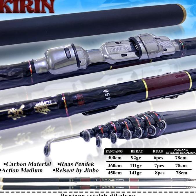 Joran Tegek Kolong Ogawa Kirin bahan carbon ringan (TERBAIK) (TERBARU) (TERMURAH)