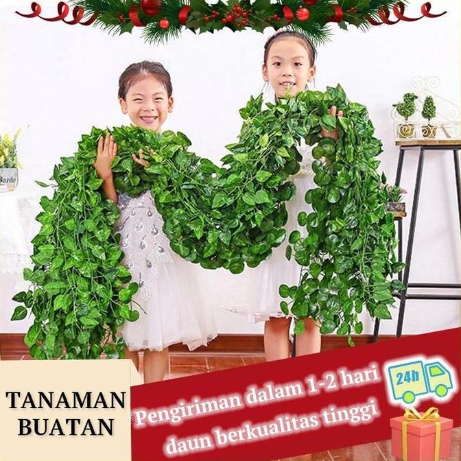 12 buah tumbuhan merambat palsu dengan ivy ivy 240cm hiasan dedaunan tumbuhan merambat palsu tanaman