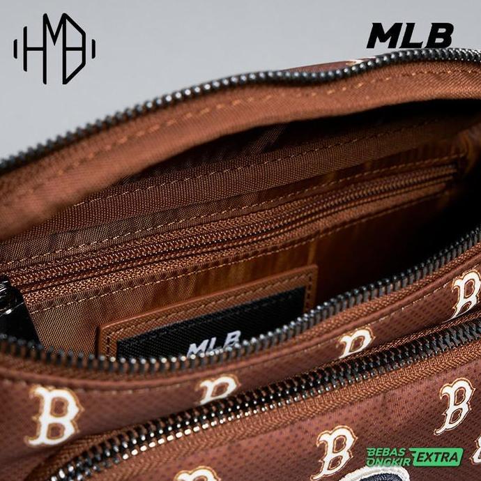 MLB Korea Monogram Jacquard Waist Bag NY Yankees Boston Red Sox