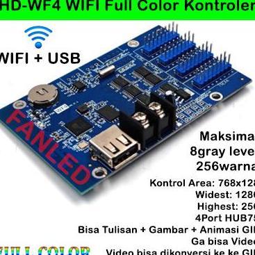 NEW HD WF4 HD-WF4 WIFI Kontroler HUIDU FULL COLOR RUNNING TEXT