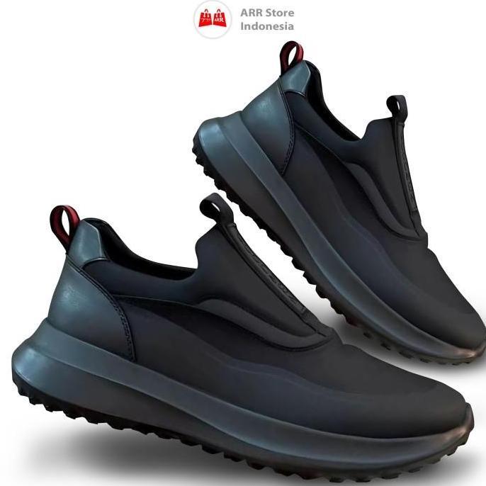 [NEW ARRIVAL] / Sneakers Pria Sepatu Pria Casual Full Black Import Sepatu Sports & Casual Shoes | SN