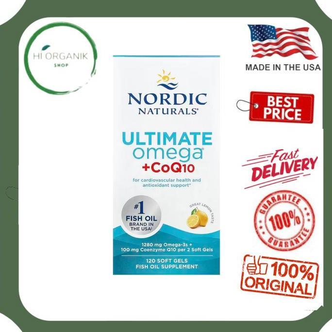 Nordic Naturals Ultimate Omega 3 1280 mg COQ10 100 mg 60 SoftGels