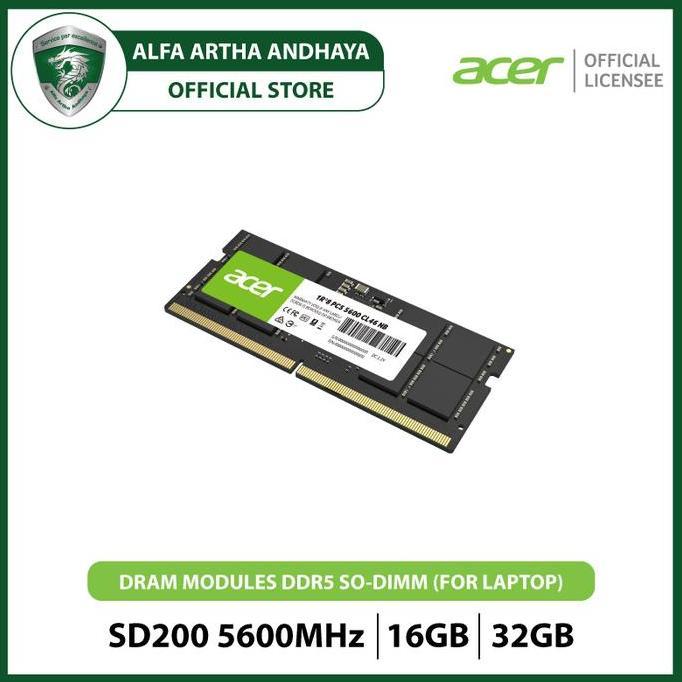 ACER SD200 DDR5 5600 SO-DIMM [Notebook RAM] / RAM Laptop 5600MHz (TERBAIK) (TERBARU) (TERMURAH)