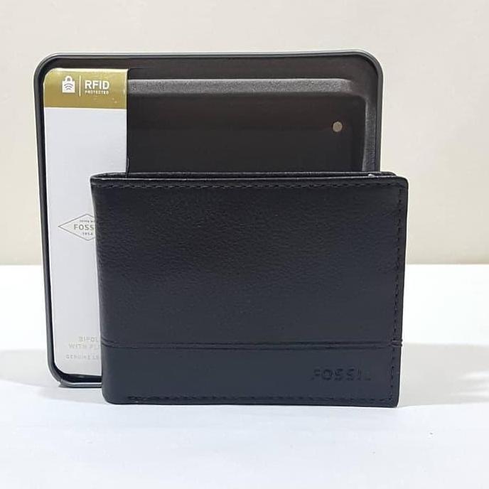 DOMPET PRIA FOSSIL ORINAL - FOSSIL BROOKS WALLET BLACK