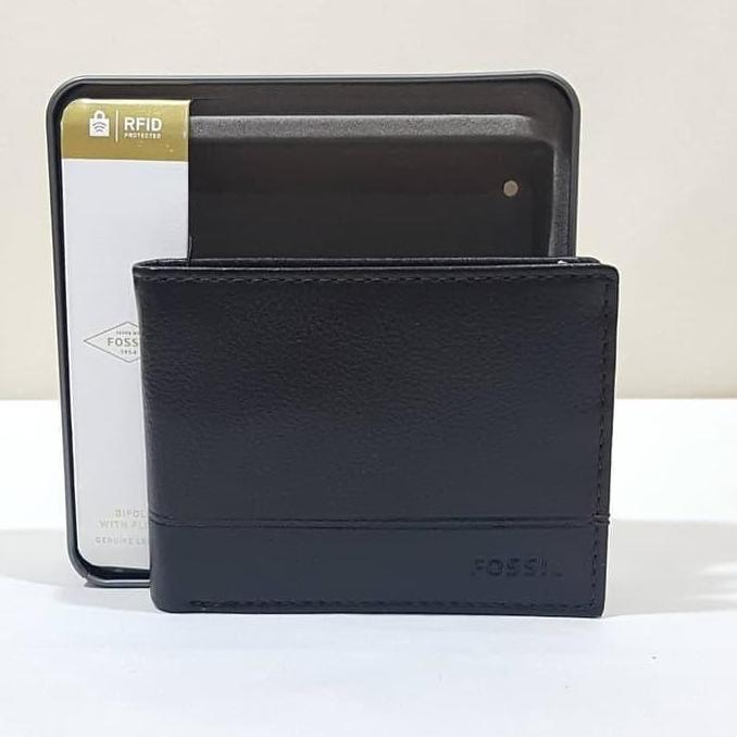 DOMPET PRIA FOSSIL ORINAL - FOSSIL BROOKS WALLET BLACK