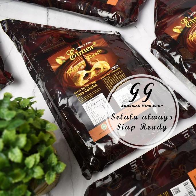 ELMER CHOCOLATE FILLING Paste 1 KG Saus Cokelat Coklat Isian Roti
