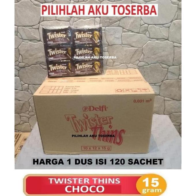 Twister Thins CHOCO 15 gr - ( HARGA 1 KARTON ISI 120 PCS )