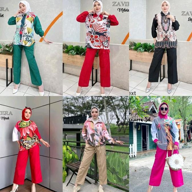 ONE SET CELANA ZAVIERA setelan celana zaviera
