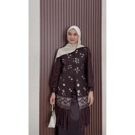 Safwa Garden One Set (Atasan Tunik + Rok) One Set Kekinian Simple Lucu Dan Elegan Outfit Kondangan C