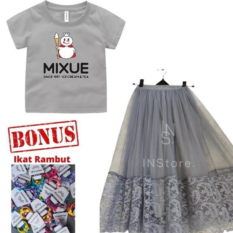 Sale Setelan Mixue Anak Usia 1 2 3 4 5 6 7 8 9 10 11 12 Tahun Tk Sd Bayi One Set Stelan Kaos Panjang