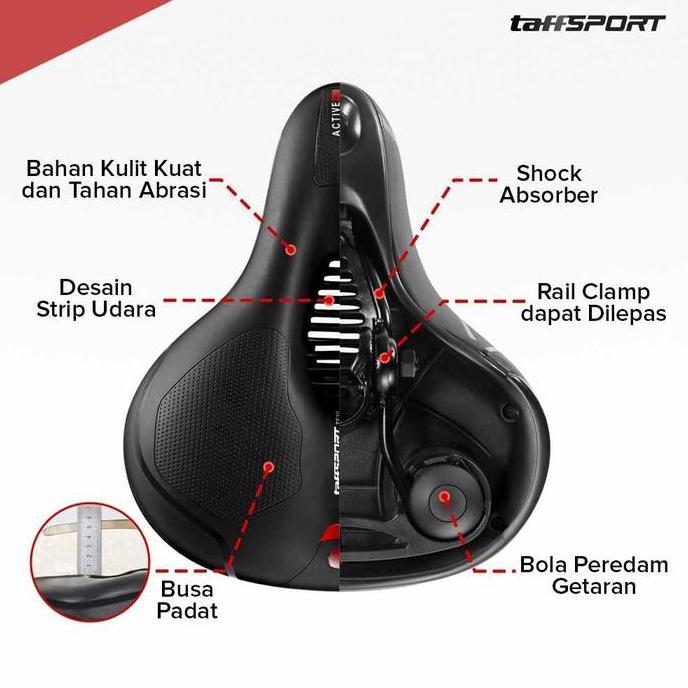 Sadel Sepeda Empuk Spring Shock Absorber Jok Sepeda Lipat Sadel Sepeda Lipat Sadel Sepeda MTB [terba