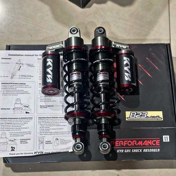 shock kyb elite rx king tiger gl pro 330mm double klik original kyb japan quality shock rebound komp