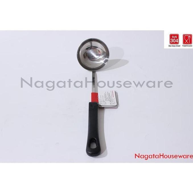 Centongan Stainless / Centong Zebra / Sendok Sop Chinese Ladle 3.2" Bakelite Handle Zebra 105207