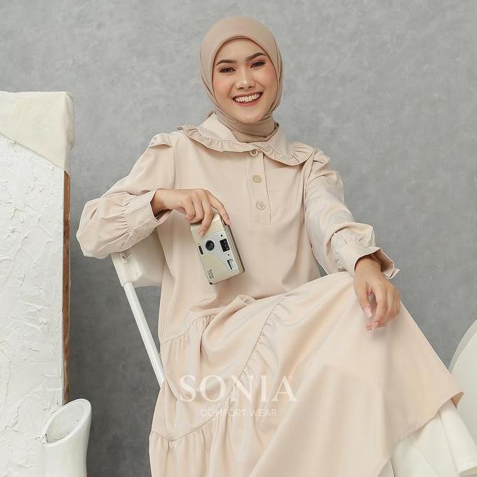 Ivory Korean Tunik B1010125 - SONIA / Tunik Wanita Katun Korea Ruffle