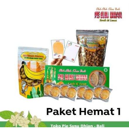 Paket Oleh-Oleh Bali HEMAT [10pcs Pie Susu Dhian Original - 200gr Disco Plastik Kecak Mama Original 