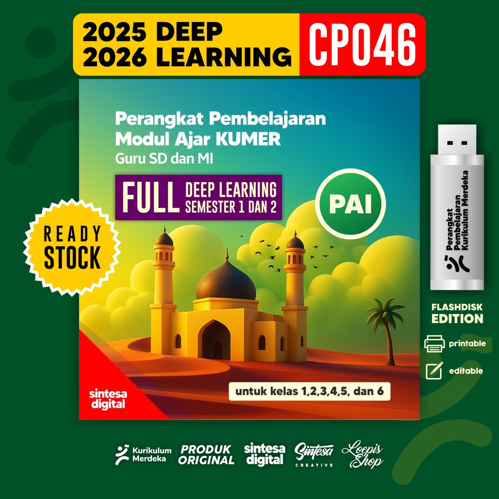 FD RPP MODUL AJAR KURIKULUM MERDEKA DEEP LEARNING PAI SD KELAS 123456 REVISI TERBARU CP 046 TA 2025-