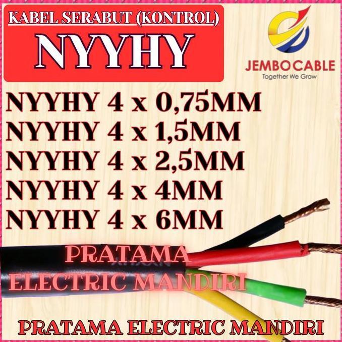 [ECER=METER] JEMBO CABLE SERABUT KABEL KONTROL NYYHY 4 x 2,5MM 4 x 2.5MM 4x2,5MM 4x2.5MM