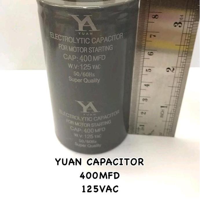 Yuan Capacitor kapasitor 400 UF micro 125 Volt CAPACITOR CD60 125V BEST SELLER