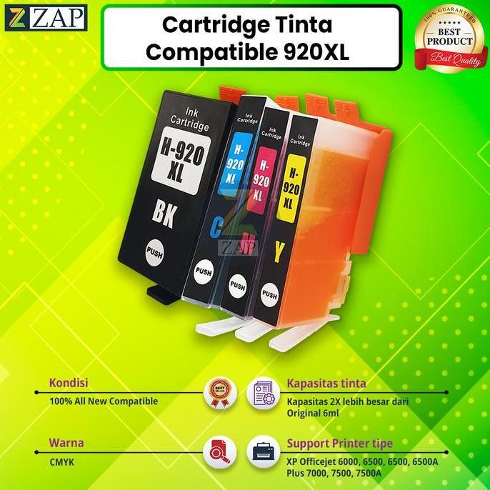 DA61 - Catridge 920XL CMYK Officejet 6000 6500 6500A 7000 7500 Plus Chip