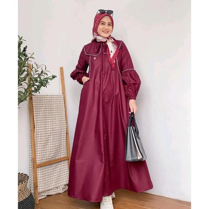 Abaya Dres Bahan Toyobo Gamis remaja Kekinian Mewah Elegaen Dres Muslimah Terbaru  Size S M L XL XXL
