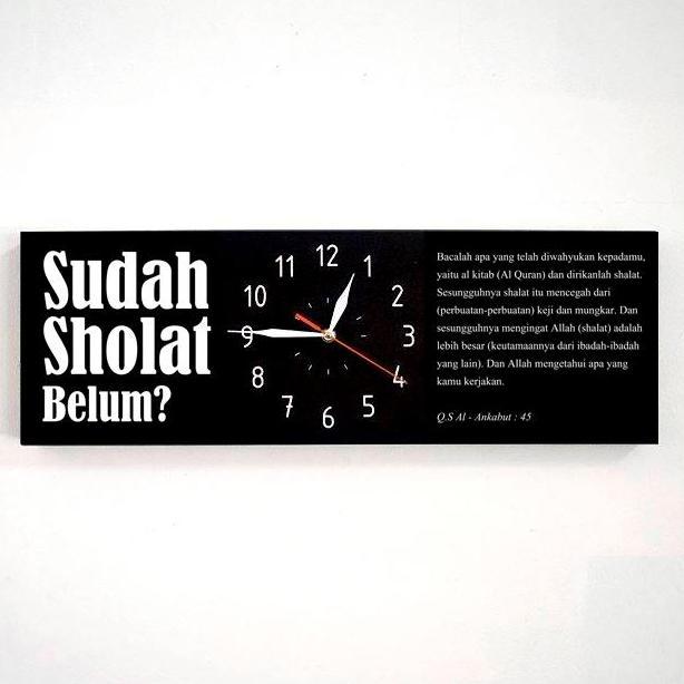 Jam Dinding Islami Sudah Shalat Belum? Hiasan Dinding Islami