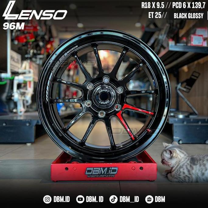 Terlaris Velg Lenso 96M R18X9.5 6X139.7 Black Original Ori