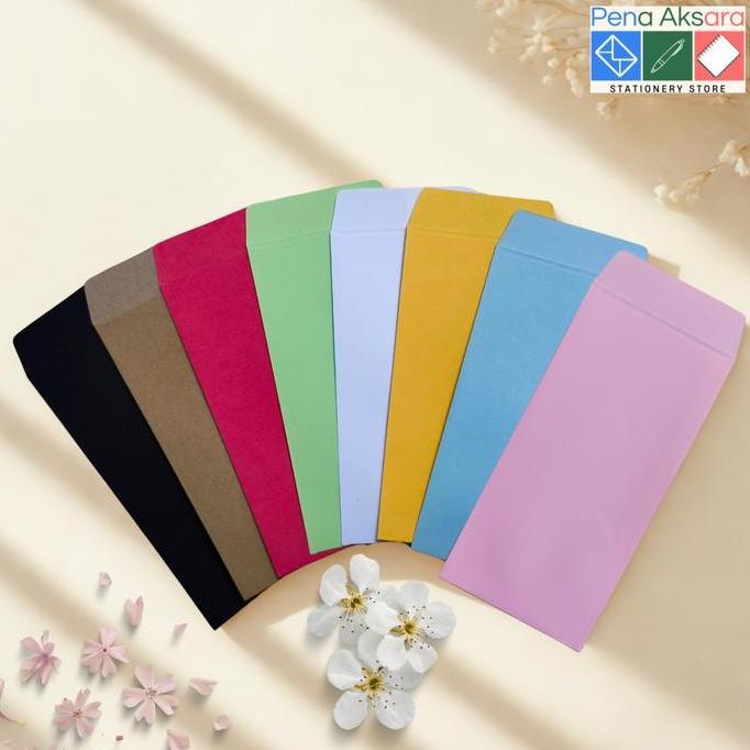 Isi 10 Amplop Panjang / Angpau Warna Amplop Uang / Amplop Lebaran / Amplop Imlek / Angpau Lebaran / 