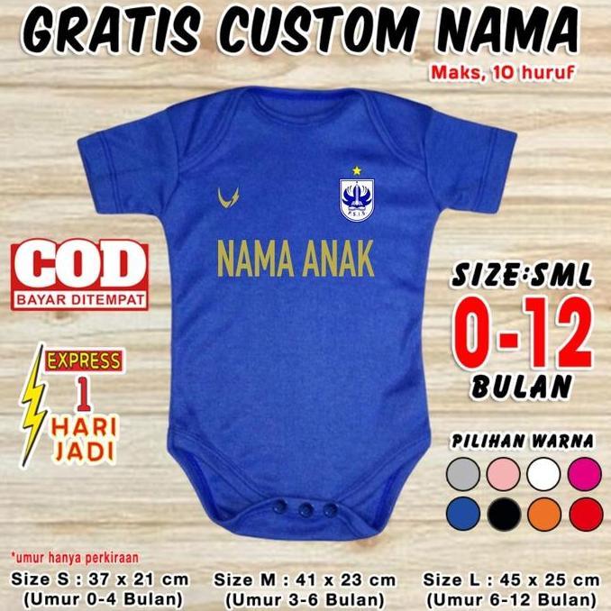 MD12 }} Baju Bola Bayi PSIS Semarang GRATIS CUSTOM NAMA Pakaian Anak Jumper Baby Jersey Klub Sepakbo