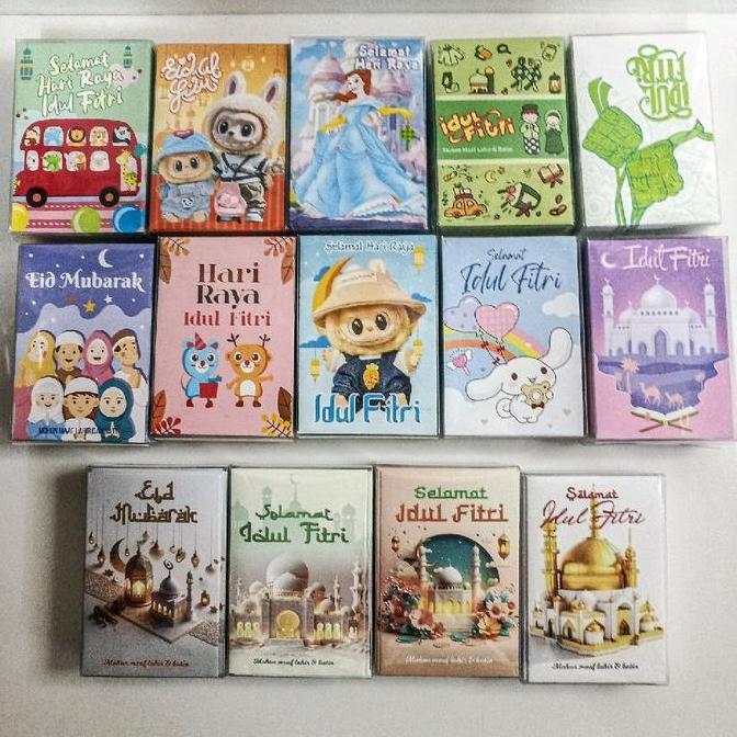 Amplop Lebaran Lucu ampau karakter kartun Unik Isi 50pcs Angpao Lebaran Idul Fitri Karakter Lucu amp
