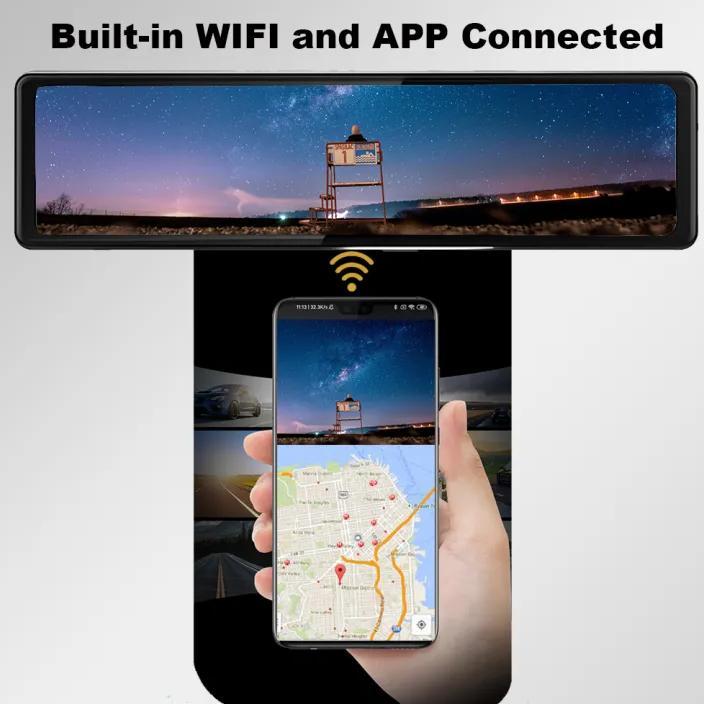 BEST SALE EKLEVA Dashcam Mobil 3 Kamera 11.26 Inci 2.5K Layer Sentuh DVR Mobil Bluetooth WIFI G-Sens