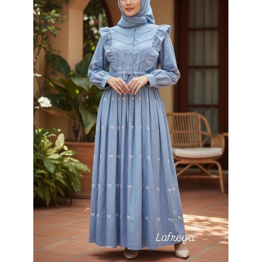 Lafreya Cleome Gamis Kavitha Judith Fashion Muslim Wanita Import LFY