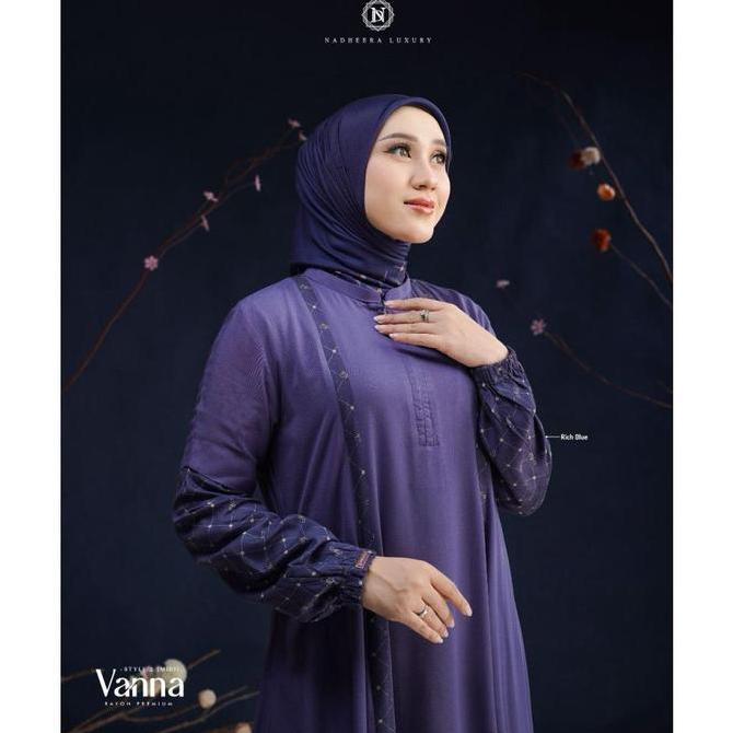 VANNA DRESS MIDI 2 4 NADHEERA LUXURY RAYON PREMIUM TERBARU VANA GAMIS MOTIF NADHERA ND
