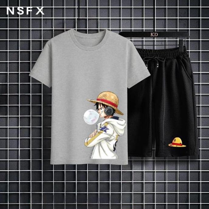 DV82 >> SETELAN PERMEN KARET SATU SET  fashion pria terbaru Celana Pendek Dewasa