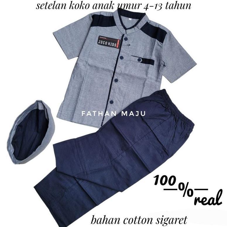 NEW Baju Stelan Koko Anak laki laki 4-14 tahun Baju Muslim Anak Cowok Setelan Koko Anak Cowok Terbar