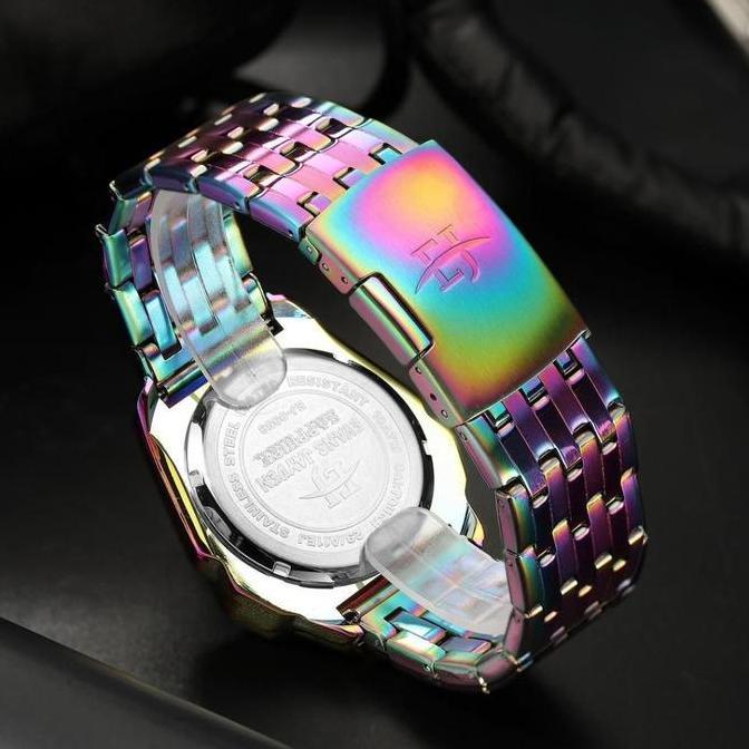 DY31 - Evans Jayden Jam Tangan Pria 9953 Rantai Stainless Steel Digital Touch Screen Sapphire Glass 