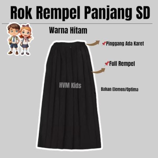 Termurah  Rok Rempel Jumbo Sd & Mi / Rok Seragam Sd & Mi Rempel