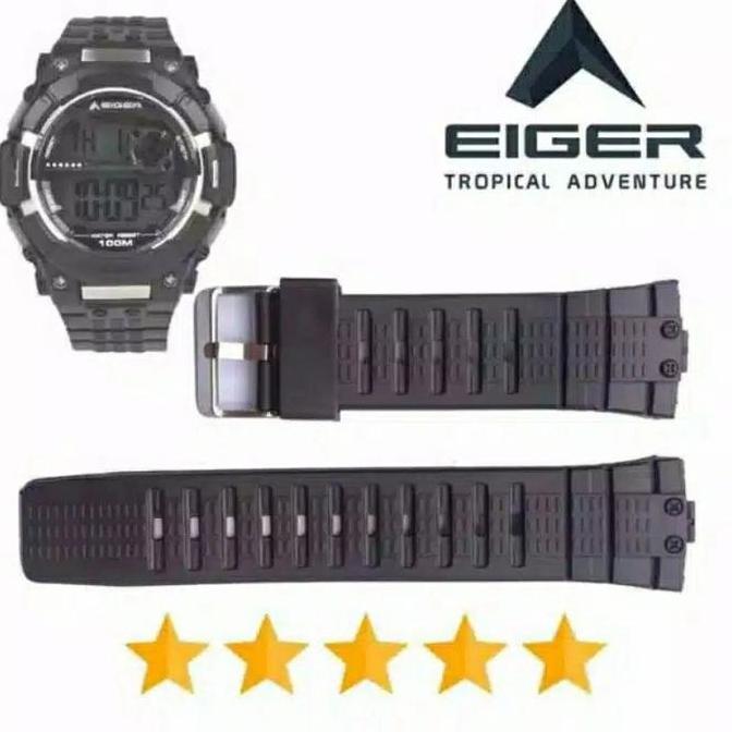 DB209 - TALI JAM TANGAN EIGER DIGI WATCH YP11524-01 RUBBER STRAP JAM YP 11524