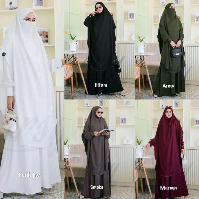 HUMAIRA SET SYARI BY ARSY HIJAB BAJU UMROH HAJI SET CADAR  GAMIS MADAME ANTIUV GAMIS ADEM GAMIS ELEG