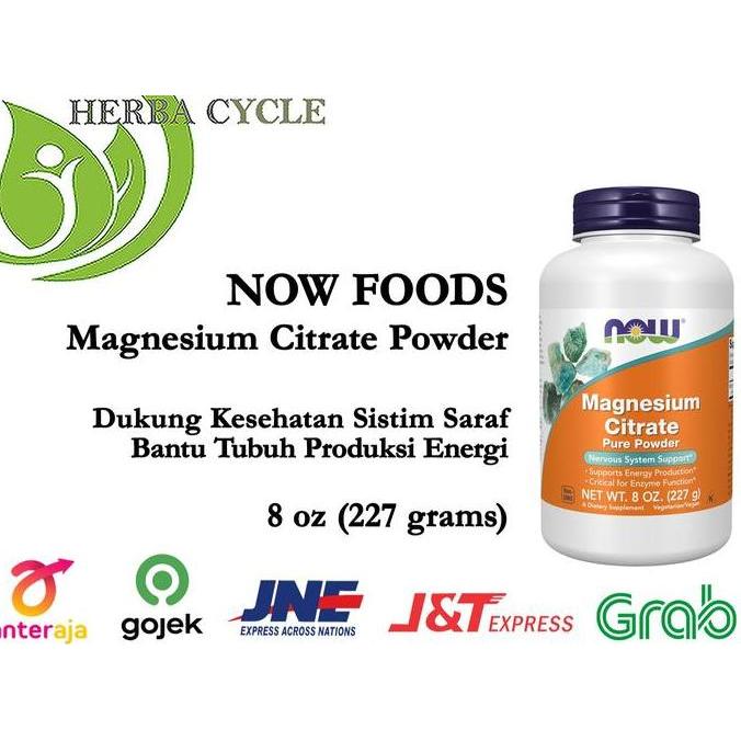 Now Foods Magnesium Citrate Pure Powder (227g) Now Magnesium Citrate