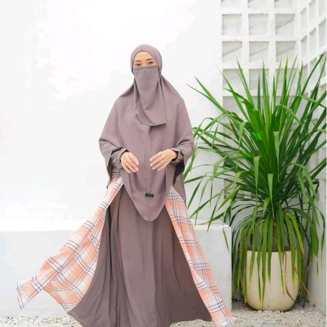 DEWINTA GAMIS SET BY MUNTAZ HIJAB | KHIMAR NON PED | ROSECREPE X YURA CRINKLE