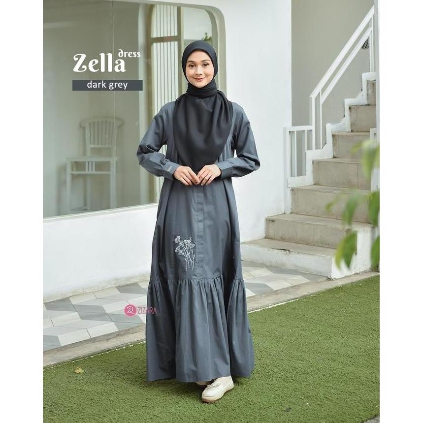 ZELLA DRESS BY ZIZARA GAMIS CANTIK Polos