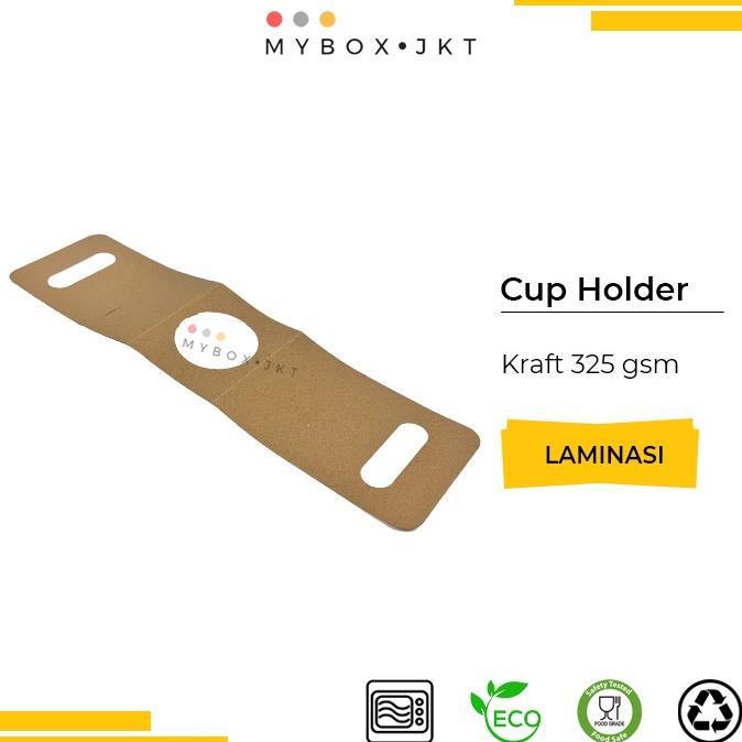 Terbaru Single Cup Holder Paper Kraft Laminasi