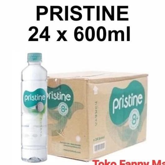 Air Minum Pristine 8,6 + 600 ml , isi 24 botol / karton no