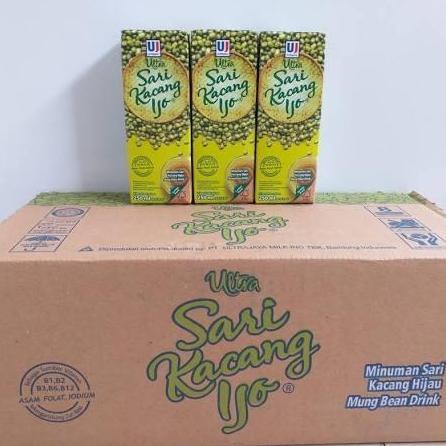 Ultra Sari Kacang Hijau / Kacang Ijo 250 Ml 1 Dus