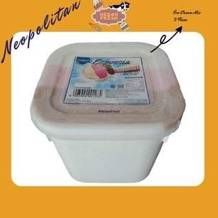 Ice Cream Neapolitan Indoeskrim Indofood 8 Liter