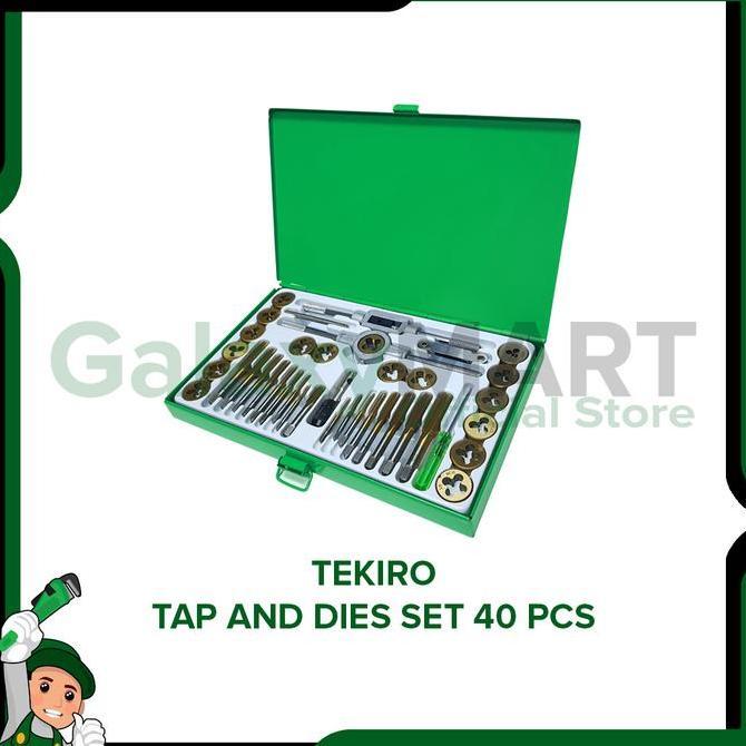 TEKIRO Tap And Dies / Alat Tap Snai dan Tap Ulir SET 40 PCS