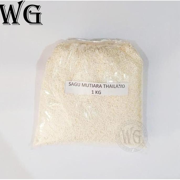 Sagu Mutiara Thailand 1kg / Sagu Mutiara Putih / Sagu Mutiara Import / Original Thai Pearl