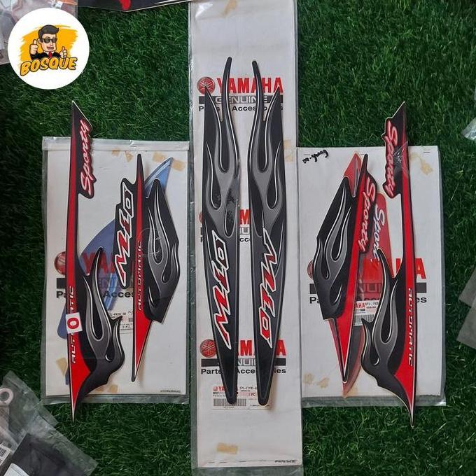 Striping Mio Sporty Hitam Api 2007 Ori YGP Kode 5TL