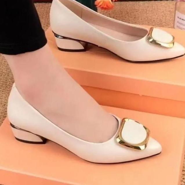 Grosir Pantofel Wanita 3Cm, Sepatu Pancus Wanita, Sepatu Kerja Wanita Flat  Shoes Agit