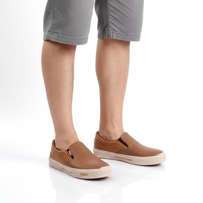 Harga Miring Sepatu Kickers Mx One Slip On Slop Hitam Coklat Tua Tan Casual Santai Pria Kerja Sekola